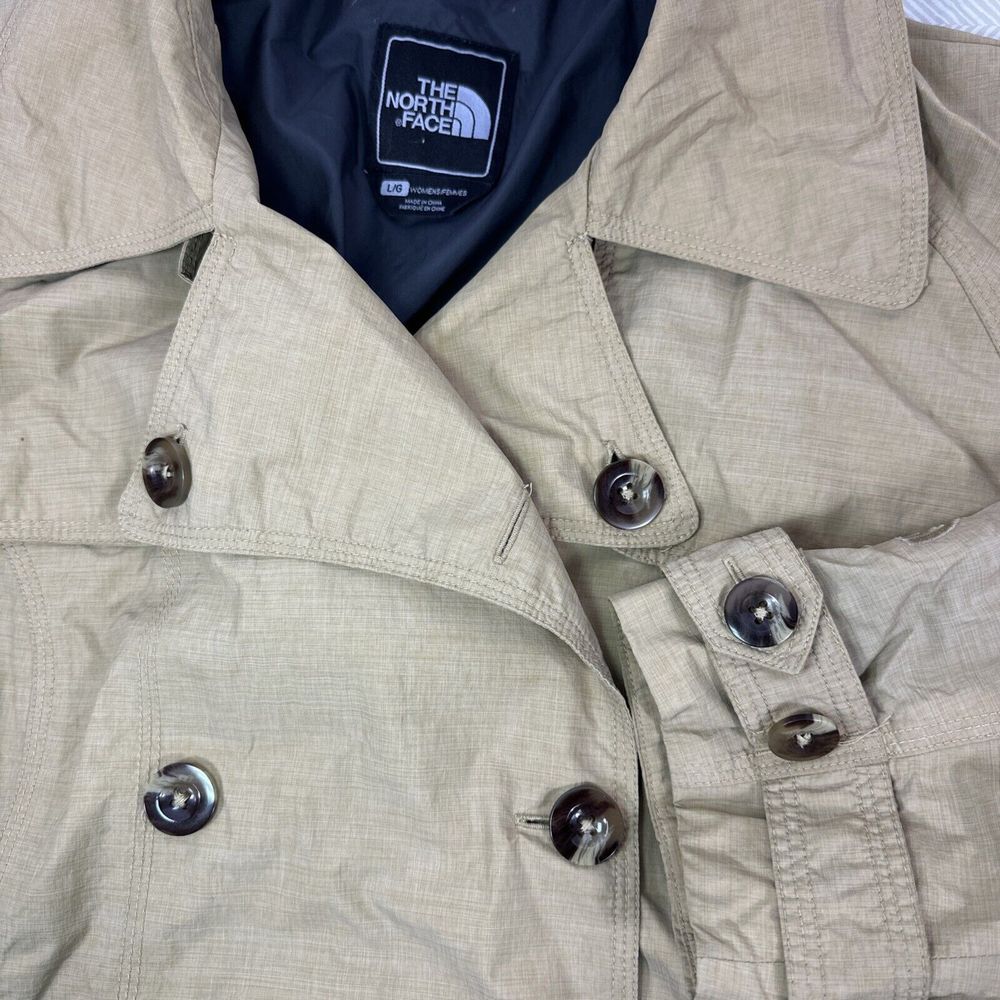 The North Face Women's Large Hyvent Trench Coat‎ Jacket Hooded Belted Rain